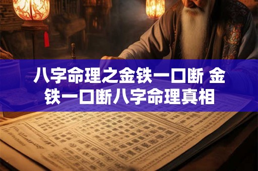 八字命理之金铁一口断 金铁一口断八字命理真相