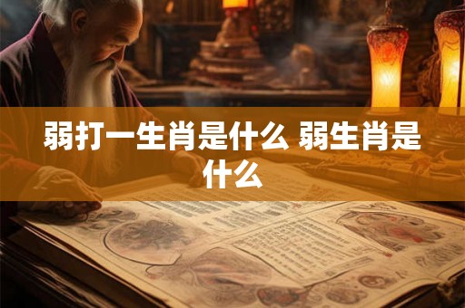 弱打一生肖是什么 弱生肖是什么