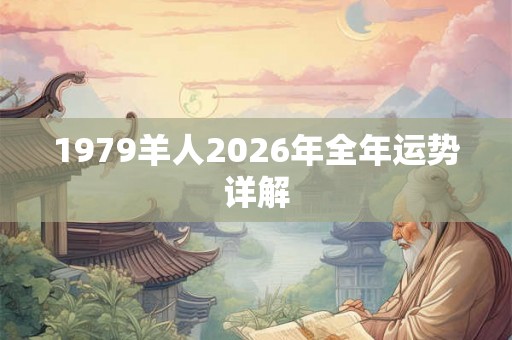 1979羊人2026年全年运势详解