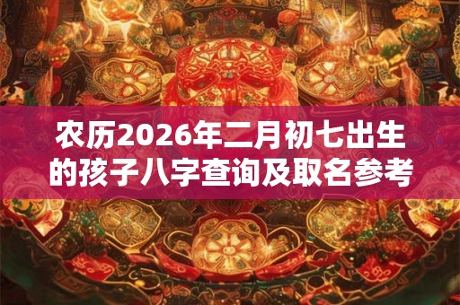 农历2026年二月初七出生的孩子八字查询及取名参考