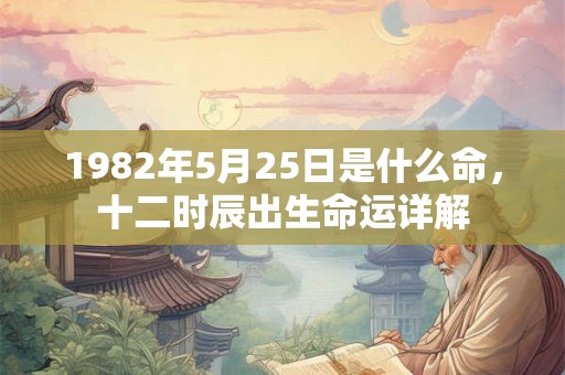 1982年5月25日是什么命,十二时辰出生命运详解 1982年5月25日是什么命,十二时辰出生命运详解