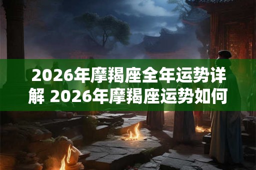 2026年摩羯座全年运势详解 2026年摩羯座运势如何