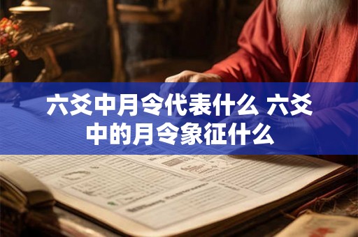 六爻中月令代表什么 六爻中的月令象征什么