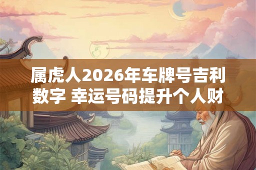 属虎人2026年车牌号吉利数字 幸运号码提升个人财运