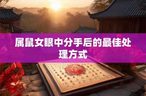 属鼠女眼中分手后的最佳处理方式