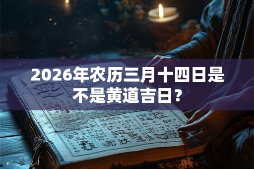 2026年农历三月十四日是不是黄道吉日？
