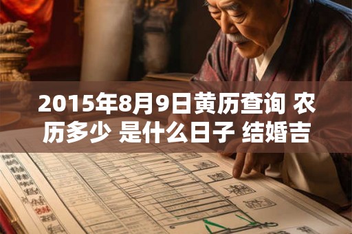 2015年8月9日黄历查询 农历多少 是什么日子 结婚吉时