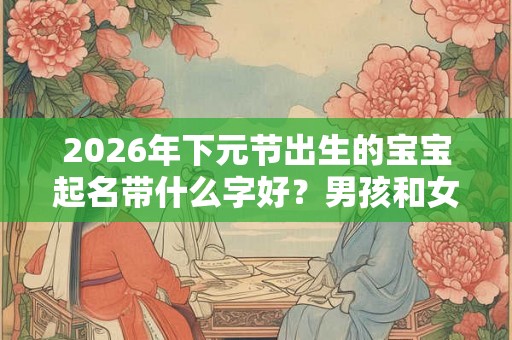 2026年下元节出生的宝宝起名带什么字好？男孩和女孩命运如何？