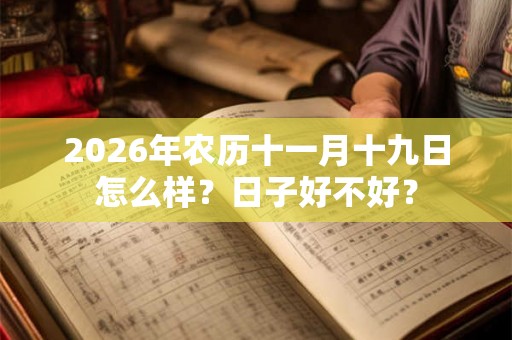 2026年农历十一月十九日怎么样？日子好不好？