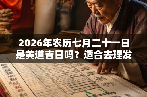 2026年农历七月二十一日是黄道吉日吗？适合去理发剪头发吗？