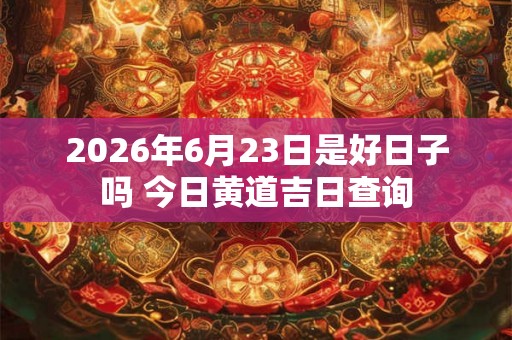 2026年6月23日是好日子吗 今日黄道吉日查询 2026年6月23日是好日子吗 今日黄道吉日查询