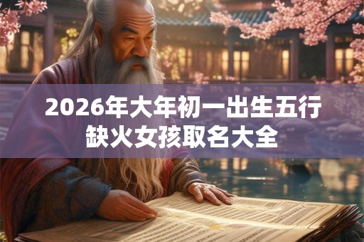 2026年大年初一出生五行缺火女孩取名大全