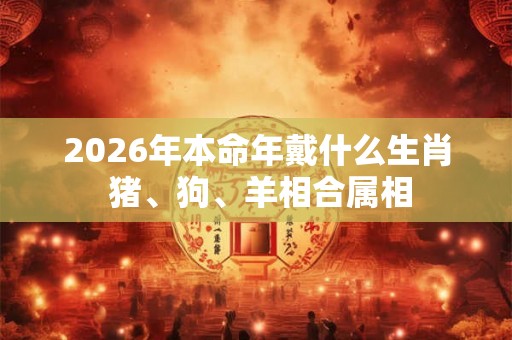 2026年本命年戴什么生肖 猪、狗、羊相合属相 2026年本命年戴什么生肖 猪、狗、羊相合属相