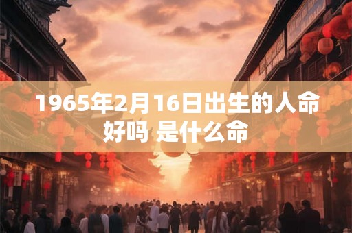 1965年2月16日出生的人命好吗 是什么命