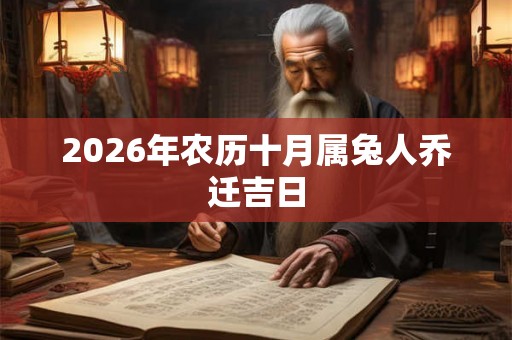 2026年农历十月属兔人乔迁吉日
