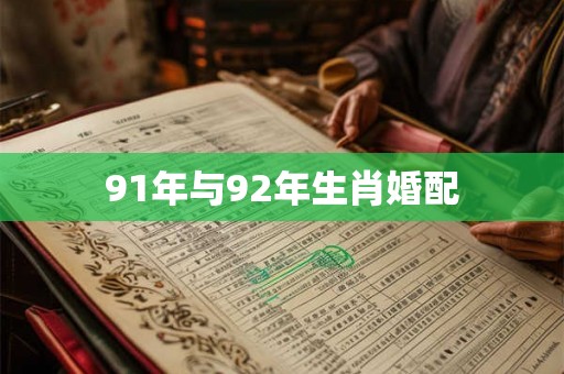 91年与92年生肖婚配