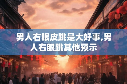 男人右眼皮跳是大好事,男人右眼跳其他预示
