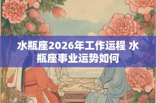 水瓶座2026年工作运程 水瓶座事业运势如何 水瓶座2026年工作运程 水瓶座事业运势如何