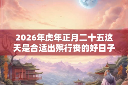 2026年虎年正月二十五这天是合适出殡行丧的好日子吗? 2026年虎年正月二十五这天是合适出殡行丧的好日子吗?