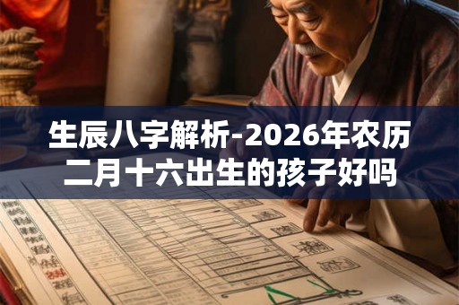 生辰八字解析-2026年农历二月十六出生的孩子好吗 生辰八字解析-2026年农历二月十六出生的孩子好吗