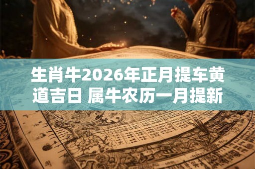 生肖牛2026年正月提车黄道吉日 属牛农历一月提新车日子