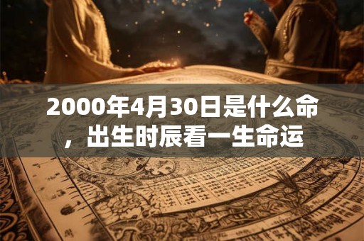 2000年4月30日是什么命，出生时辰看一生命运