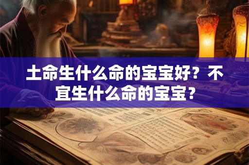 土命生什么命的宝宝好？不宜生什么命的宝宝？
