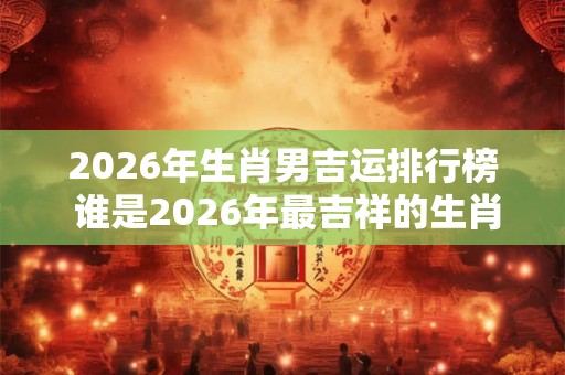 2026年生肖男吉运排行榜 谁是2026年最吉祥的生肖男