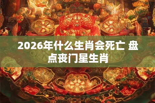 2026年什么生肖会死亡 盘点丧门星生肖