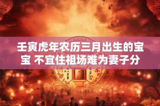 壬寅虎年农历三月出生的宝宝 不宜住祖场难为妻子分