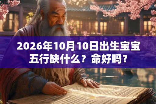 2026年10月10日出生宝宝五行缺什么？命好吗？