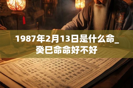 1987年2月13日是什么命_癸巳命命好不好