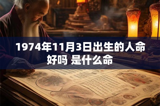 1974年11月3日出生的人命好吗 是什么命