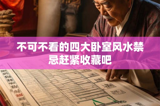 不可不看的四大卧室风水禁忌赶紧收藏吧