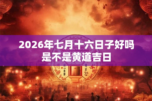 2026年七月十六日子好吗是不是黄道吉日