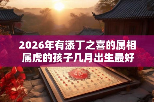2026年有添丁之喜的属相 属虎的孩子几月出生最好