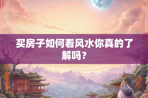买房子如何看风水你真的了解吗? 买房子如何看风水你真的了解吗?