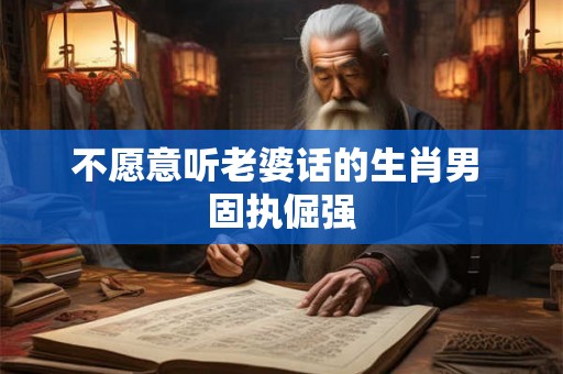 不愿意听老婆话的生肖男 固执倔强
