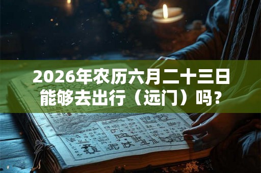 2026年农历六月二十三日能够去出行（远门）吗？