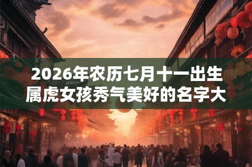 2026年农历七月十一出生属虎女孩秀气美好的名字大全
