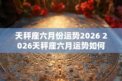 天秤座六月份运势2026 2026天秤座六月运势如何
