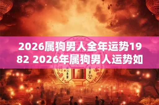 2026属狗男人全年运势1982 2026年属狗男人运势如何