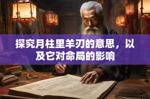 探究月柱里羊刃的意思，以及它对命局的影响