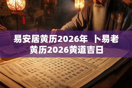 易安居黄历2026年  卜易老黄历2026黄道吉日