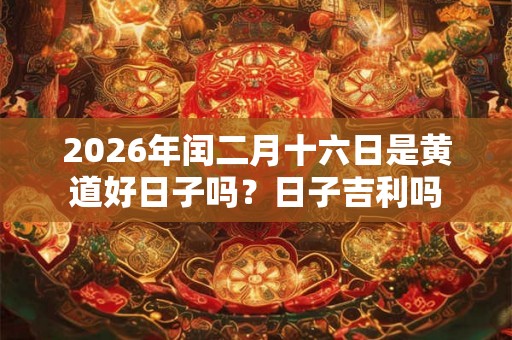 2026年闰二月十六日是黄道好日子吗？日子吉利吗
