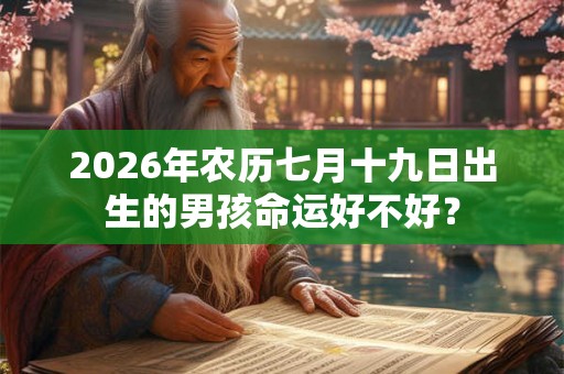 2026年农历七月十九日出生的男孩命运好不好？