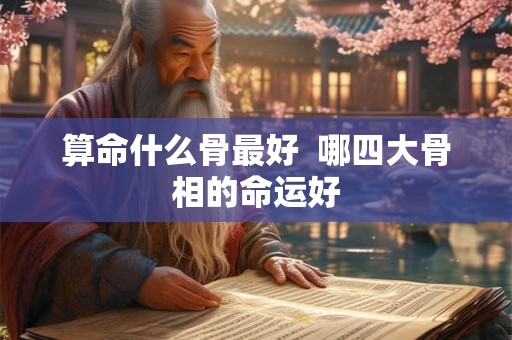 算命什么骨最好 哪四大骨相的命运好 算命什么骨最好 哪四大骨相的命运好