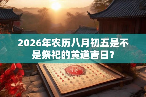 2026年农历八月初五是不是祭祀的黄道吉日？
