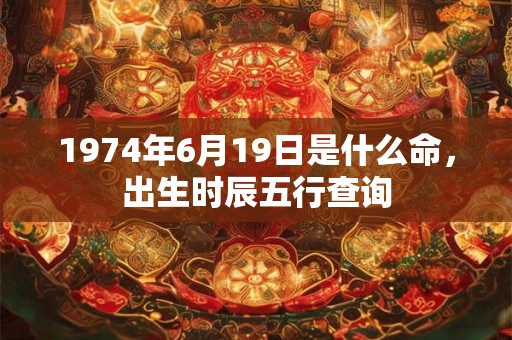 1974年6月19日是什么命，出生时辰五行查询