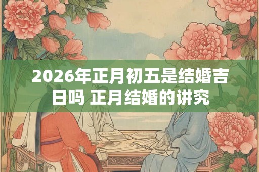 2026年正月初五是结婚吉日吗 正月结婚的讲究